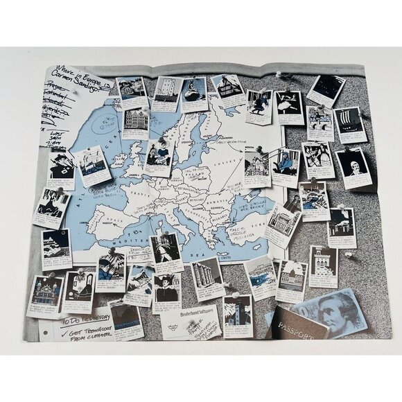 VTG Apple IIGS Where In The World Is Carmen Sandiego MANUAL & POSTER ONLY EUC - Picture 3 of 3